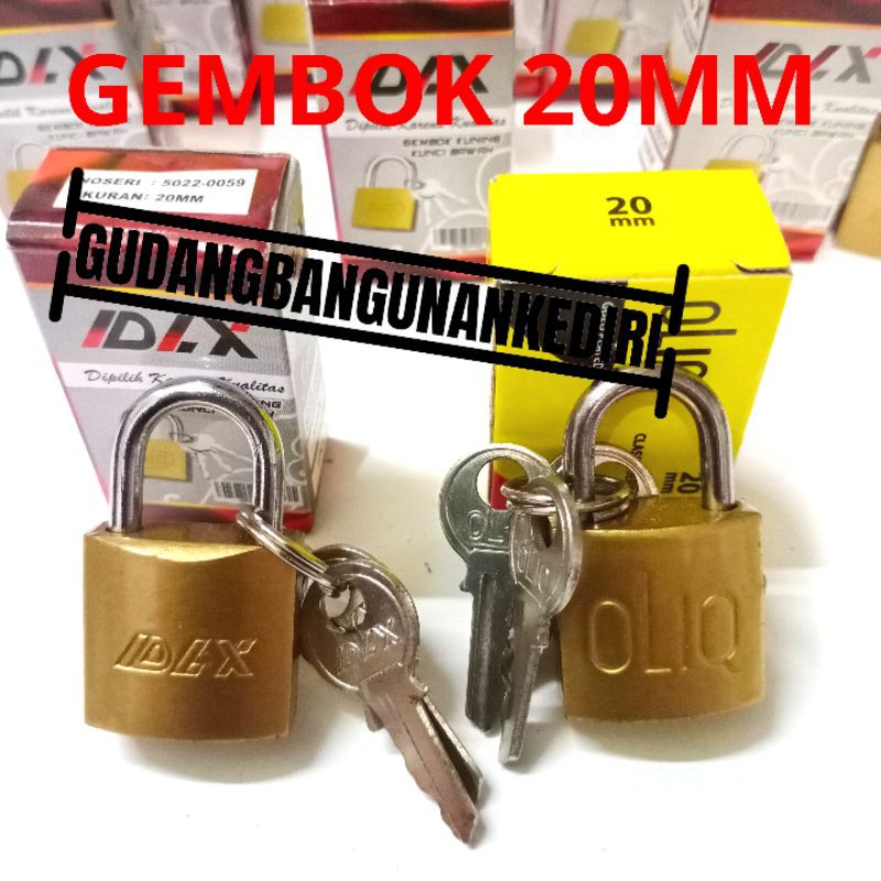 [PROMO] gembok kuning 20mm oliq 20 mm gembok koper kuning