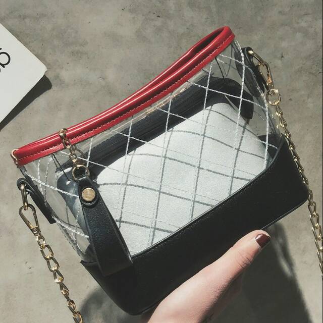 Fashion CHANEL Gabrielle transfaran mini bag