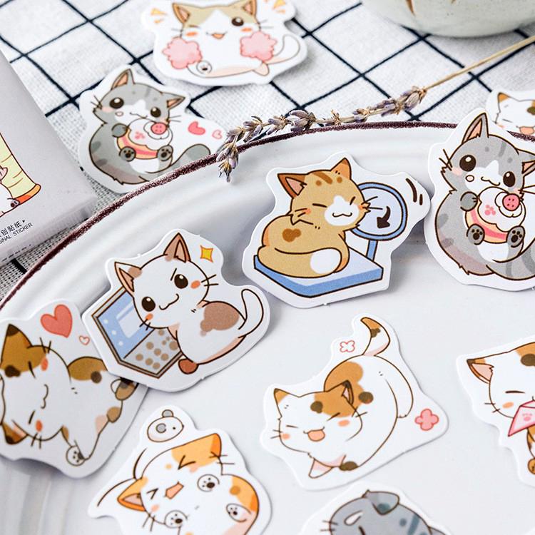46Pcs Kucing Lucu Stiker Diary Planner Notebook 46Pcs Kucing Lucu Stiker Diary Planner Notebook