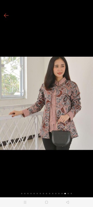 Atasan Batik Dolby Dolbi Dobby Doby Tenun Sutra Tulis Halus Katun Atbm Baron ,sarombit Atasan