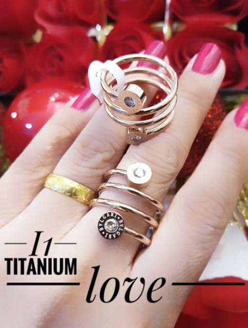 Titanium gelang dan cincin 2135k