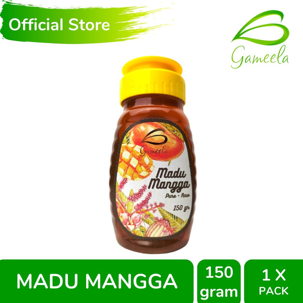 

Gameela Madu Mangga 150 Gr Pure Natural Raw Honey Asli dari lebah Apis Mellifera nektar bunga mango