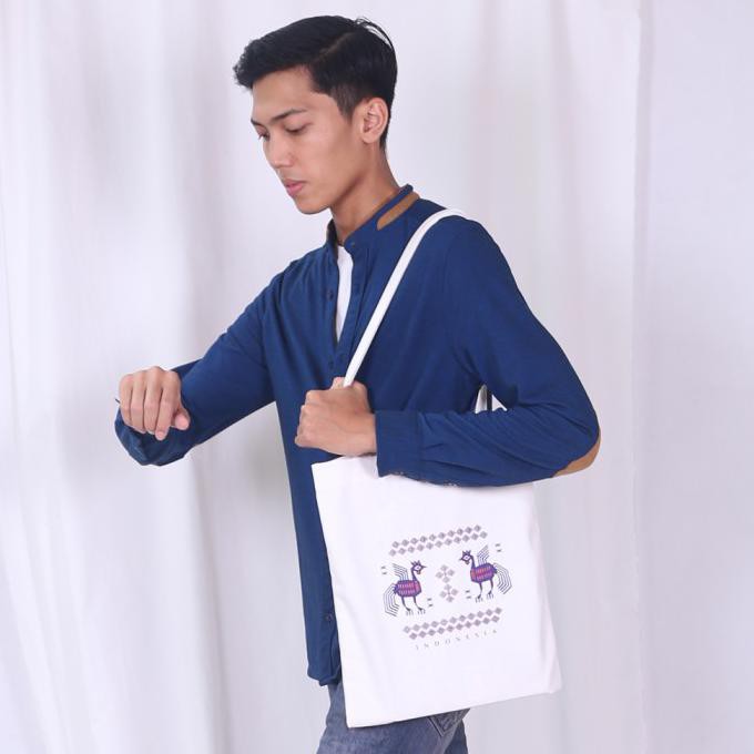 Tote Bag Tas Jinjing Wanita Pria Indonesi Burung Candrawasih Papua