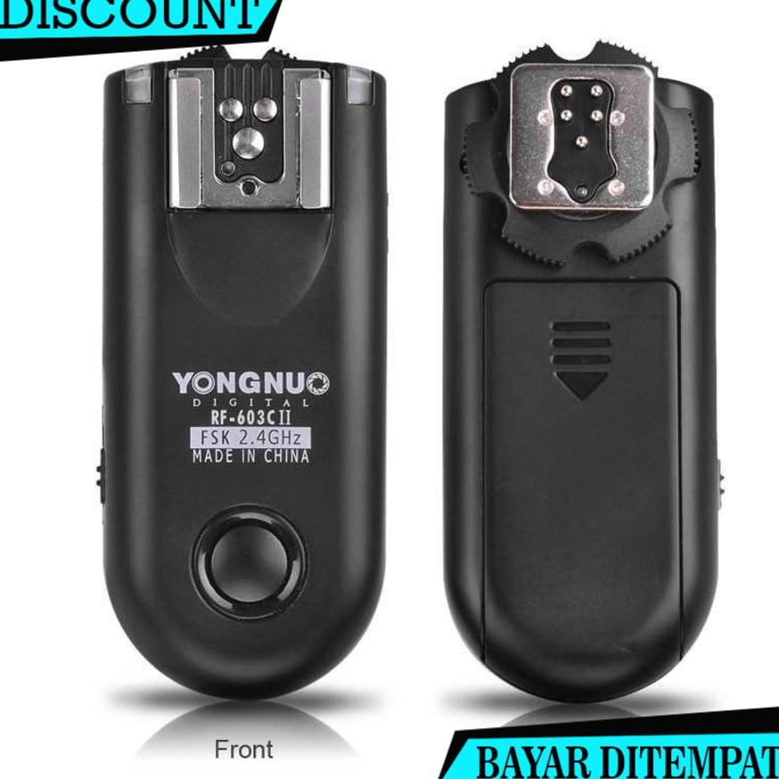 (BAYAR DITEMPAT) YONGNUO DIGITAL WIRELESS FLASH TRIGGER CANON NIKON CAMERA - RF-603C II - HITAM