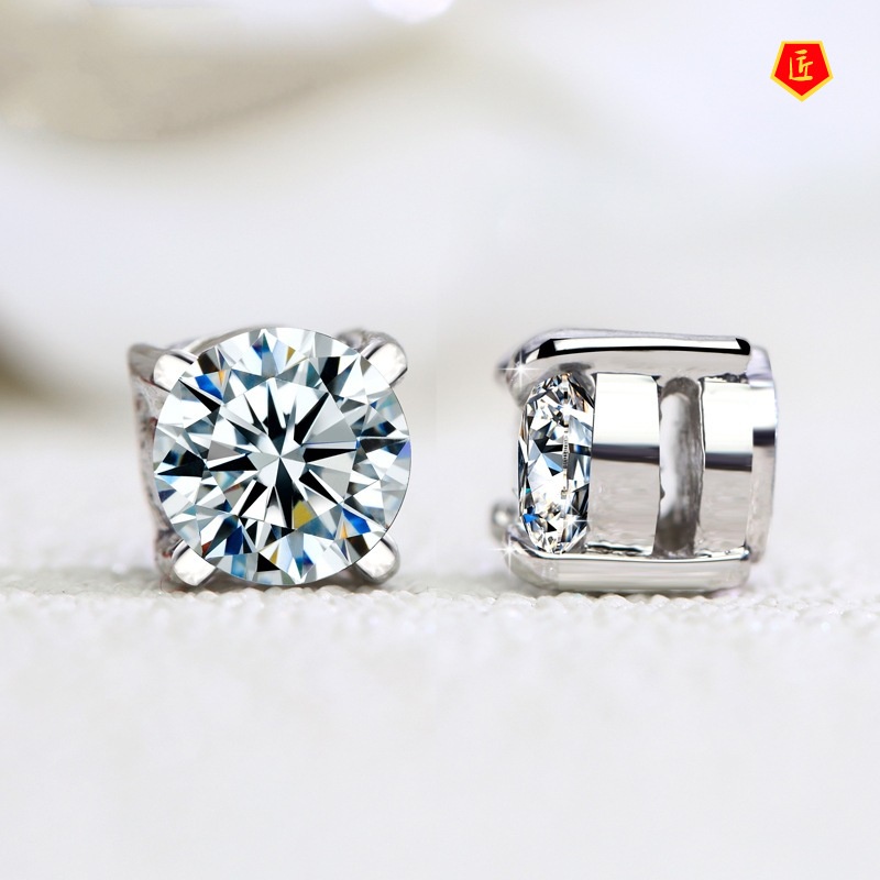 [Ready Stock]Fashion Multicolor Gem Magnet Ear Studs