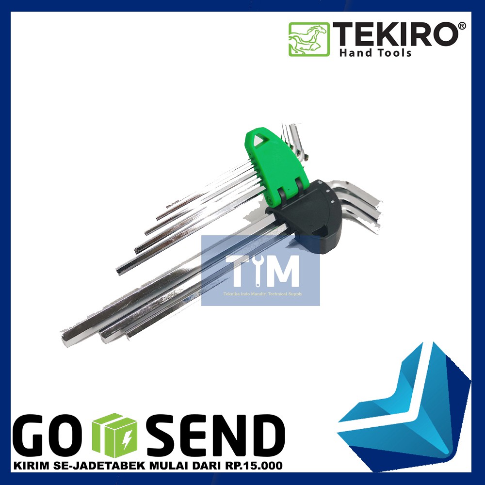 TEKIRO Kunci L Set Panjang 8 PCS ( 2 - 10 MM ) / Hex Key Long Set 8 PCS