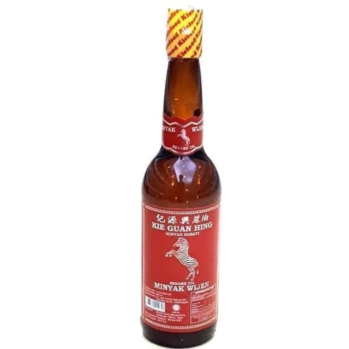 

Minyak wijen cap Zebra Kie Guan Hing sesame oil 600 ml - halal