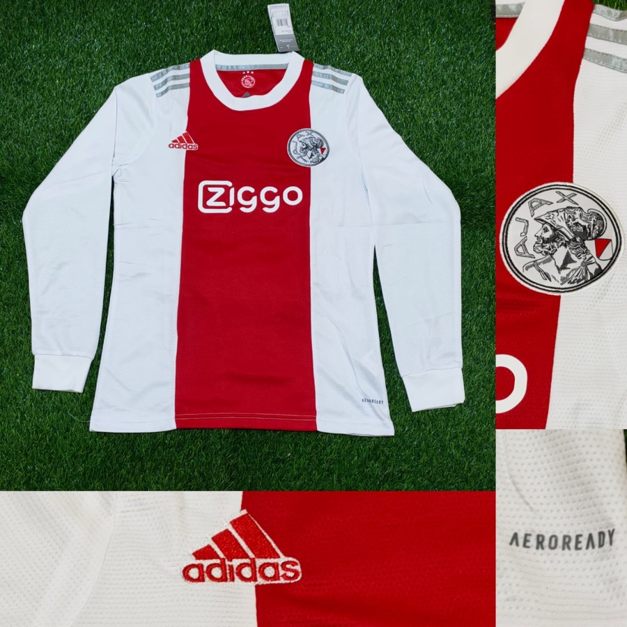 JERSEY BOLA AJAX HOME LONGSLEVEE 2021-2022 GRADE ORI