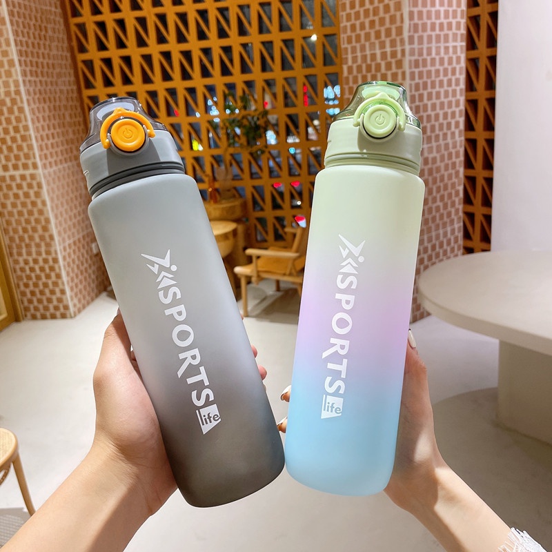 Botol Minum Motivasi 1 liter Tutup Flip Drink Reminder Botol Minum Tumbler Olahraga Sport Unik 1 liter-4