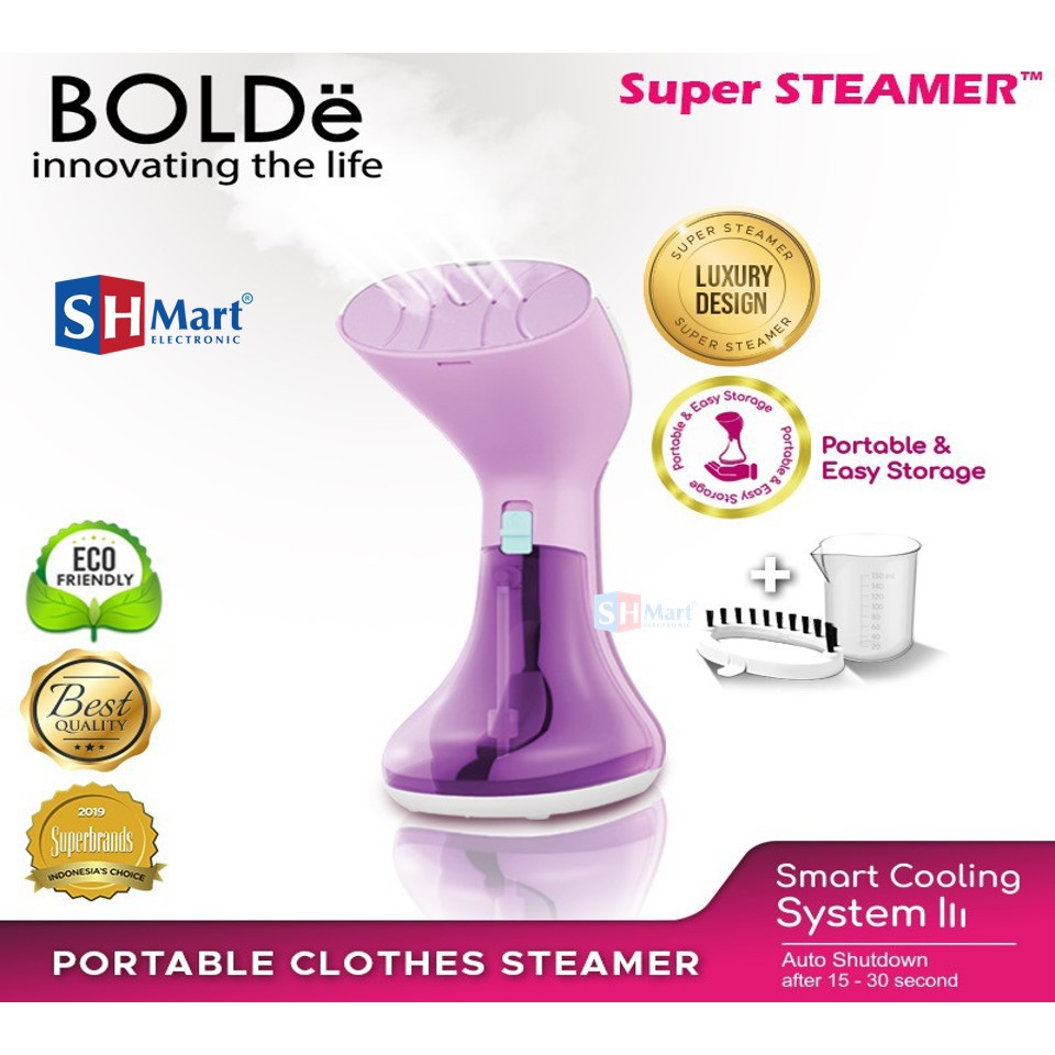 SETRIKA UAP BOLDE / SUPER STEAMER PORTABLE  CLOTHES DRYER 950 WATT GARANSI RESMI