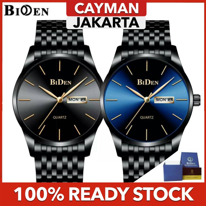 ★ Cayman ★ BIDEN Jam Tangan Pria Mewah Kasual Olahraga Kuarsa Otomatis Analog Watch BD001 - FREE BOX
