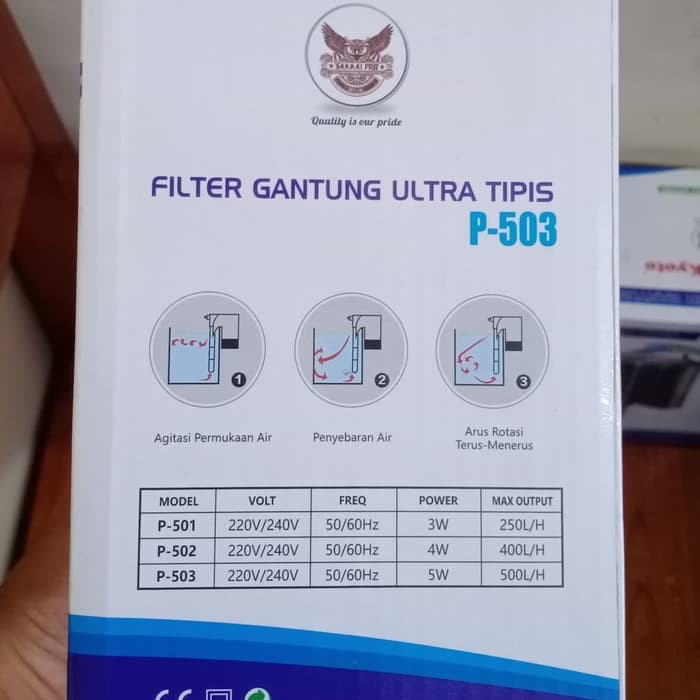 Hanging Filter 503 + Skimmer / Fiter Gantung 503