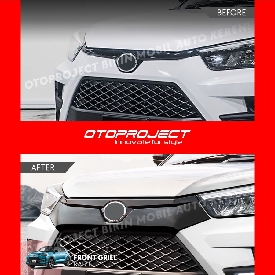 Cover Grill Depan Front Grill Mobil Toyota Raize 2021 Model V1