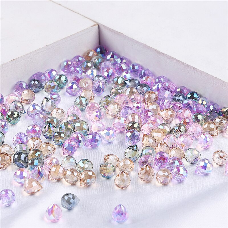 Multicolor 9x8mm 10pcs Austria faceted Crystal Glass Beads Loose Spacer Round Beads for Jewelry Making