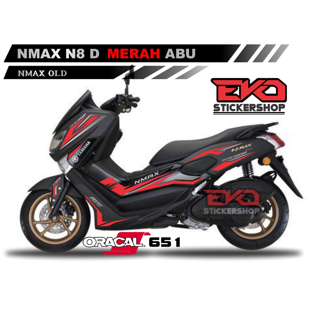 Sticker Nmax Hitam cutting stiker striping nmax 2016 2017 2018 2019