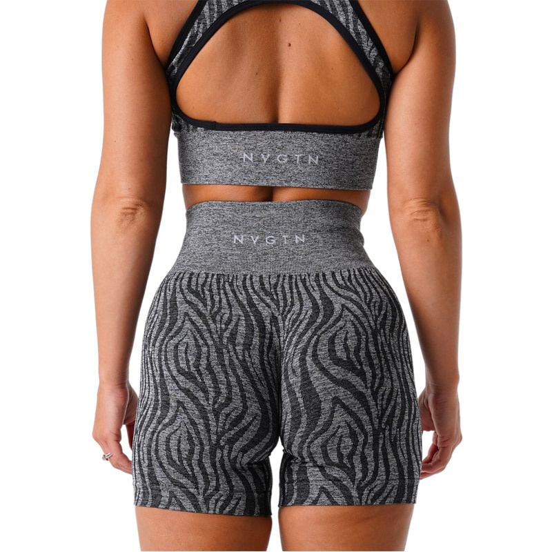 PREORDER Nvgtn Wild Thing Zebra Seamless Shorts Spandex Shorts Women Fitness Elastic Breathable Hip-