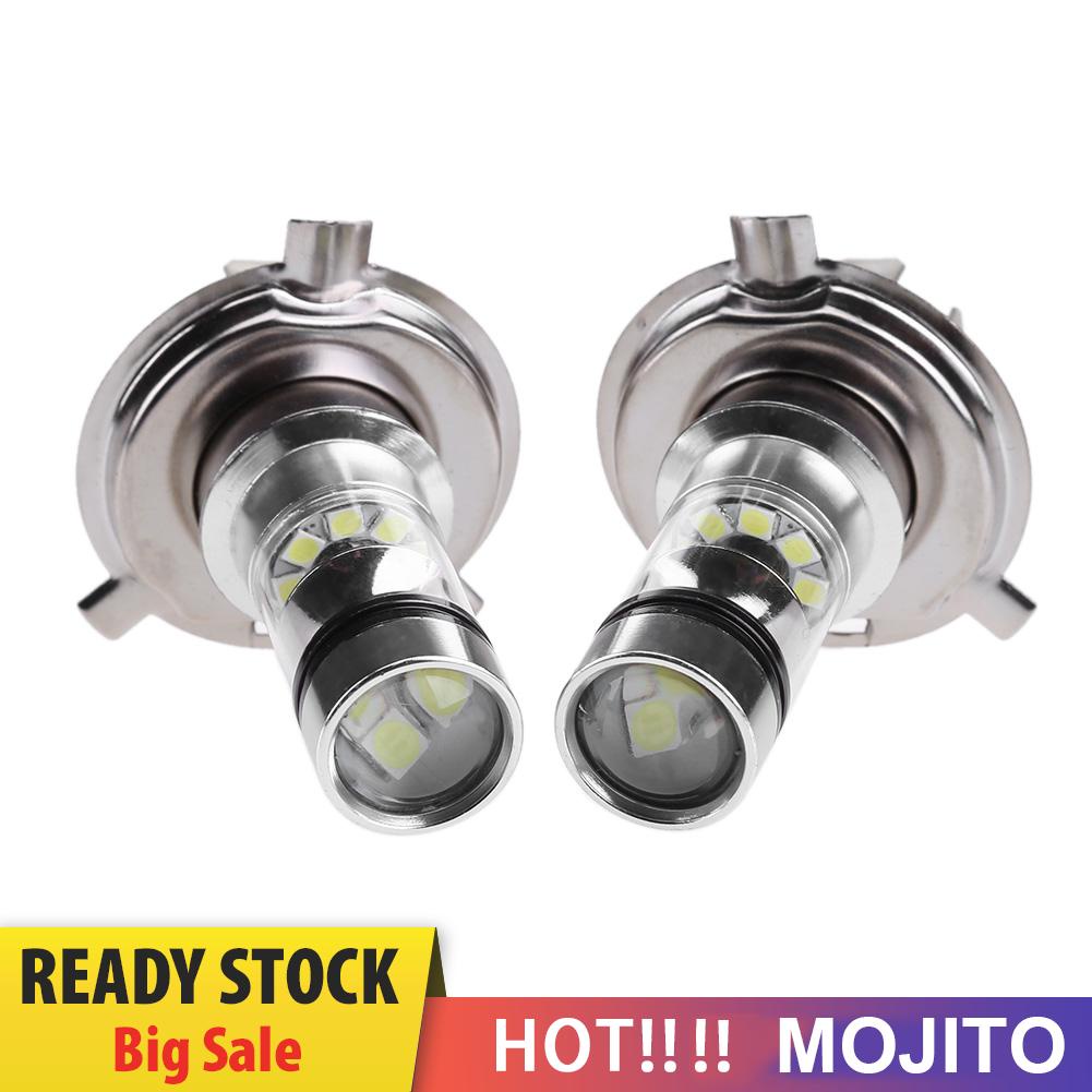 2pcs Bola Lampu 20-led H4 Smd 2828 100w High Power Untuk Foglamp / Drl Mobil