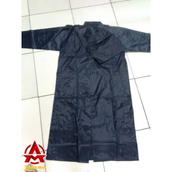 Jas Hujan Model Jubah Warna Biru TNI