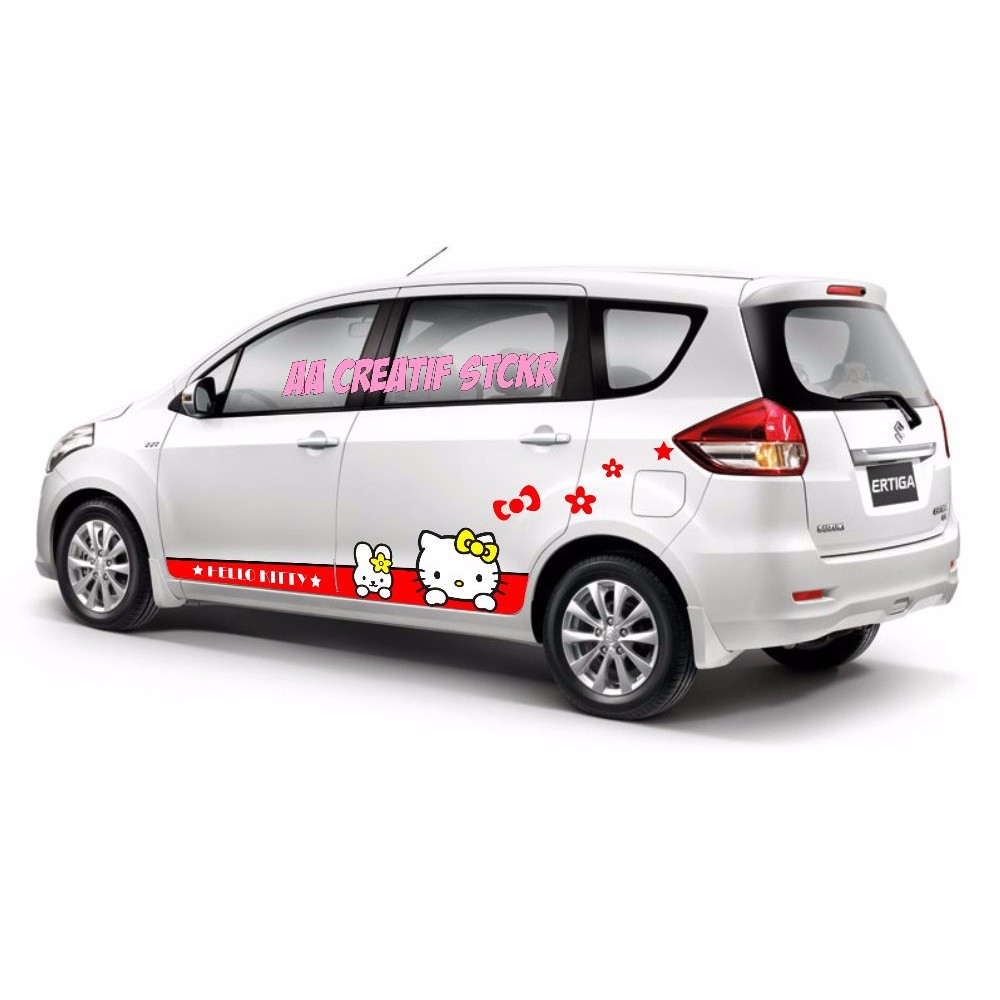 Turun Harga Cutting Sticker Stiker Hello Kitty Lucu Mobil Ertiga