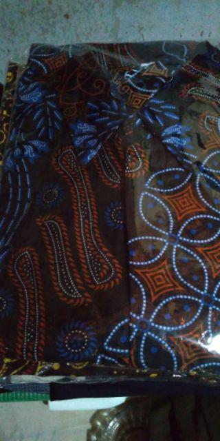 Bswart Batik Hrb026 Kenongo Hem Pendek Padi Pekalongan M L Xl Batik Pria Murah Modern Grosir