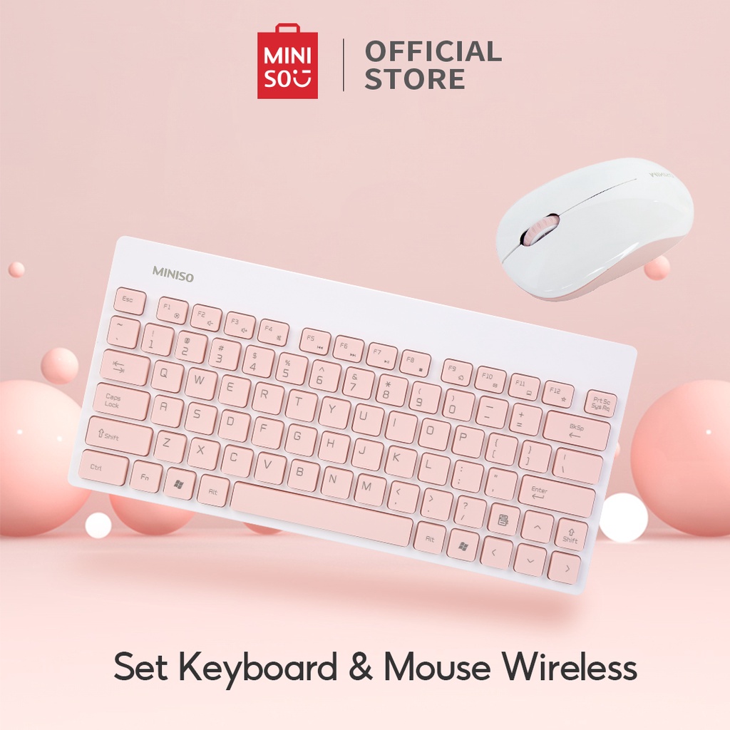 Jual MINISO Set Mouse Dan Keyboard Nirkabel Komputer Laptop Set