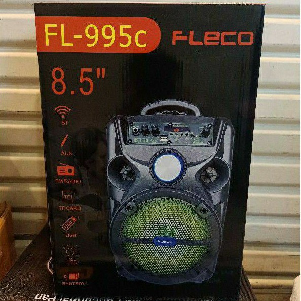 COD✅ SPEAKER BLUETOOTH FLECO 8'5 INCH FL-995C/D FREE MIC KAROKE + REMOTE +KABEL USB