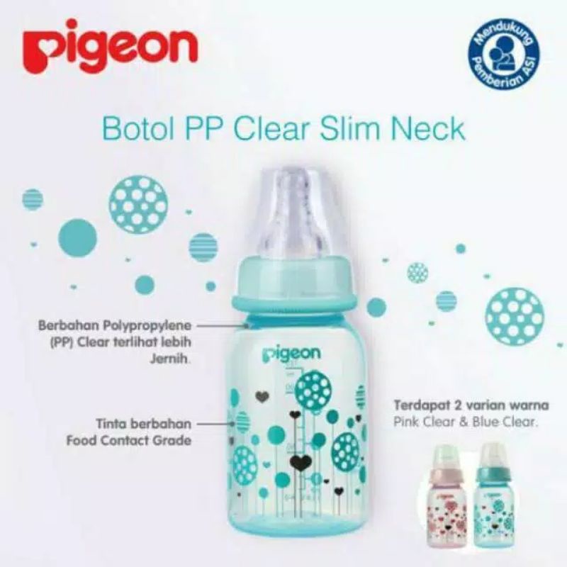 Botol Susu Pigeon Clear Pink Dan Blue