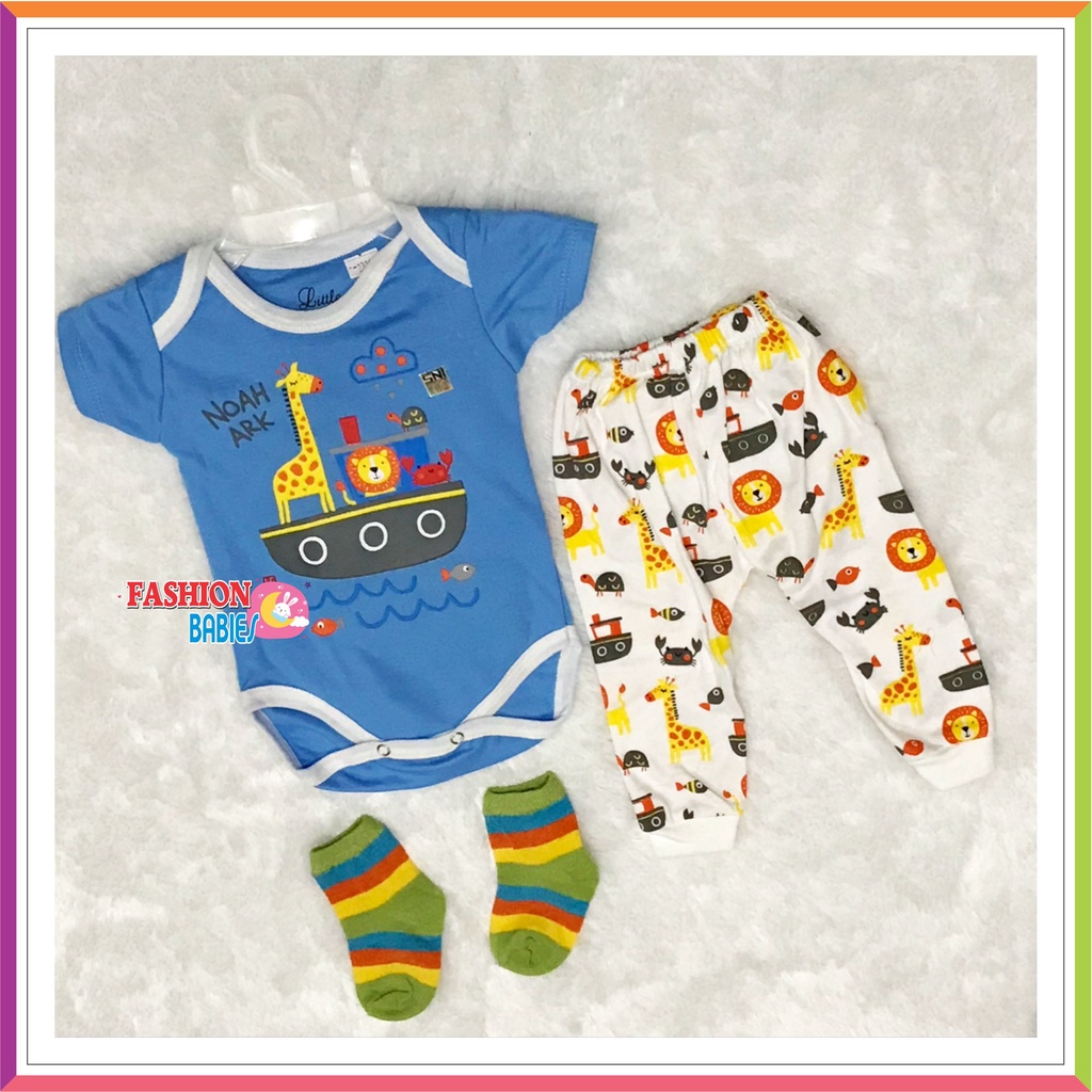 ❤ Fashionbabies ❤ SET JUMPER LEGGING KAOSKAKI 3IN1 / SET NEWBORN / BABY GIFTSET / LITTLE GENTLEMEN