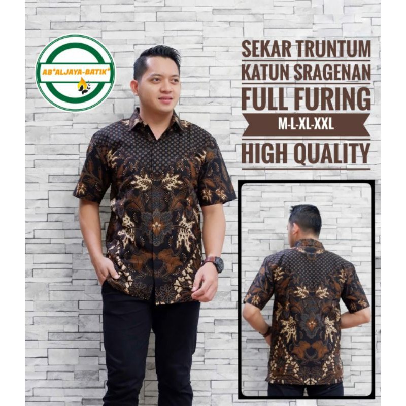 Kemeja Batik / Hem Batik Lengan Panjang Eksklusif TRUNTUM LASEM