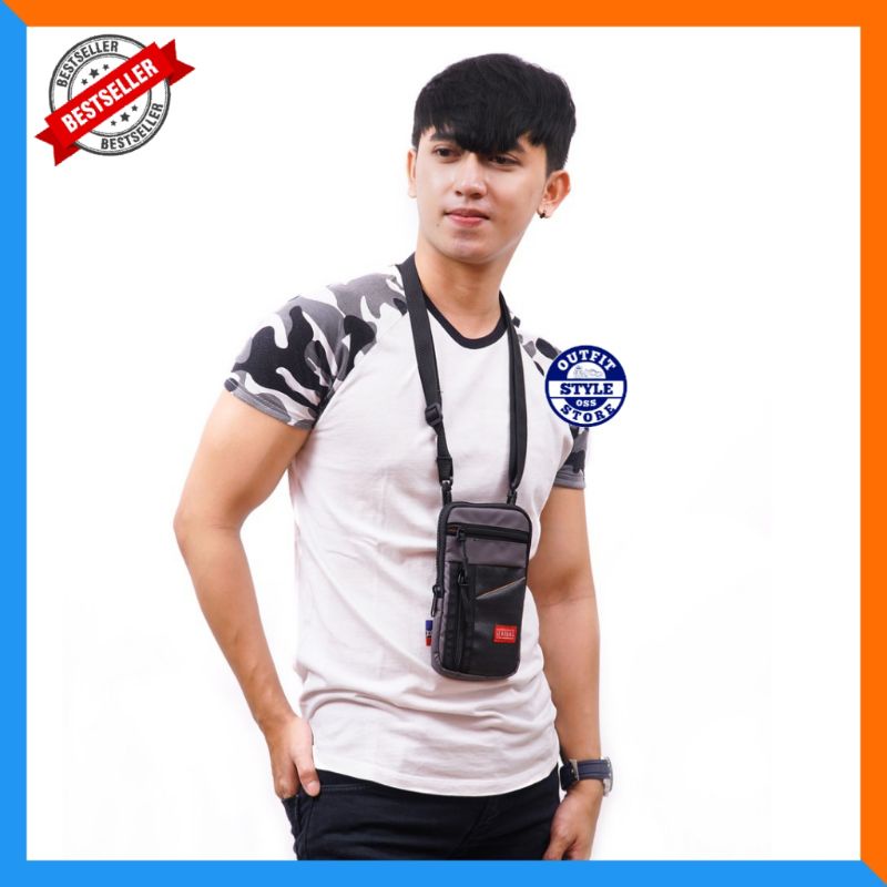 Tas Hp Pria Pouch Card Holder Hanging Wallet Tas Selempang Kecil Id Card Holder Gantungan Hp Wanita