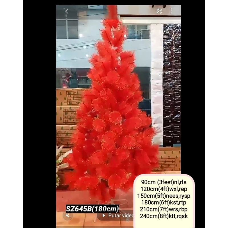 Pohon natal 1.2m(120cm/4feet) (tidak bisa cod)KOMPLIT