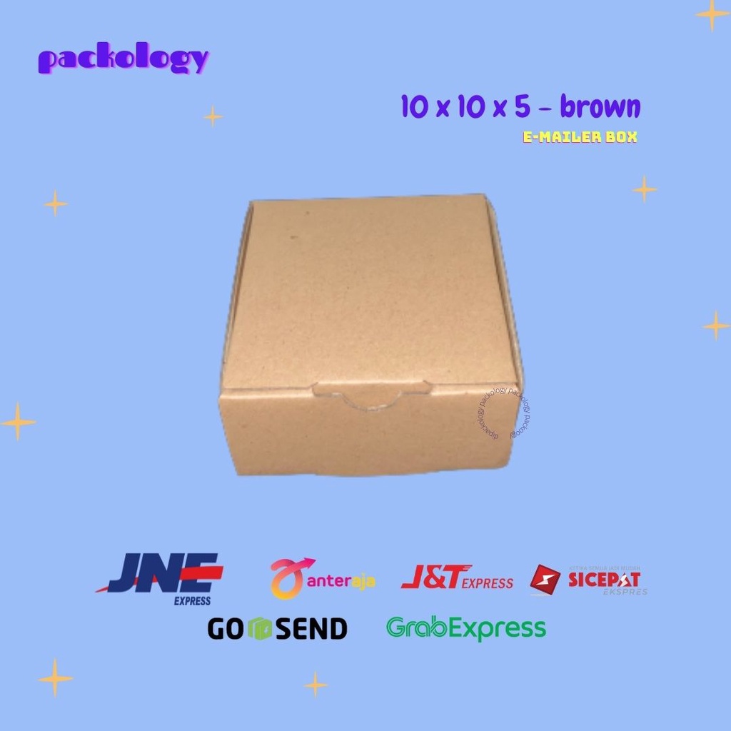 BOX/KARDUS/DUS DIE CUT 10x10x5 cm PIZZA PACKAGING POLOS OLSHOP (best seller untuk barang kecil)-2