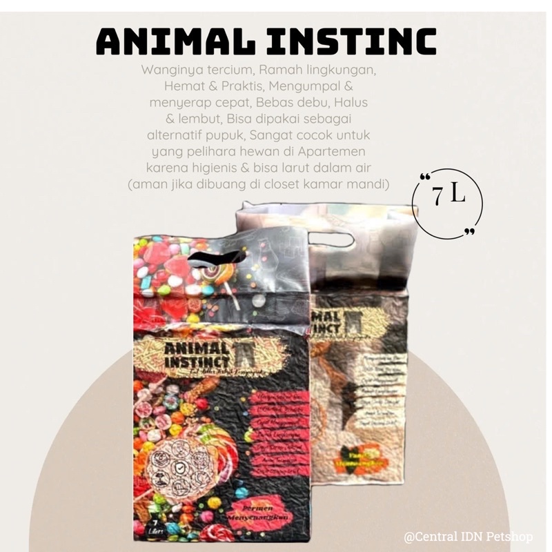 PASIR KUCING TOFU ANIMAL INSTINCT 7 L