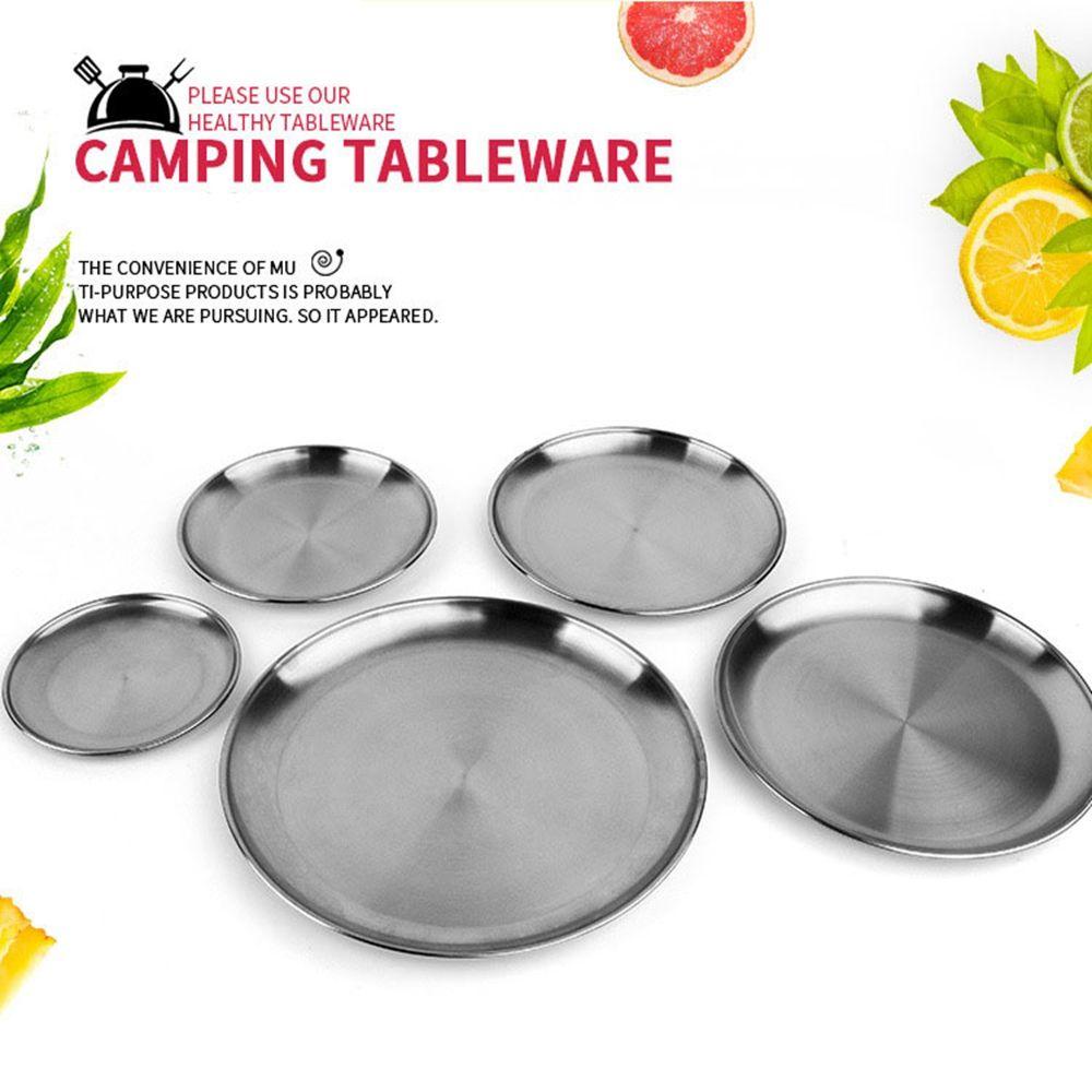 Suyo Piring Buah Portable Bahan Stainless Steel Untuk Outdoor / Camping