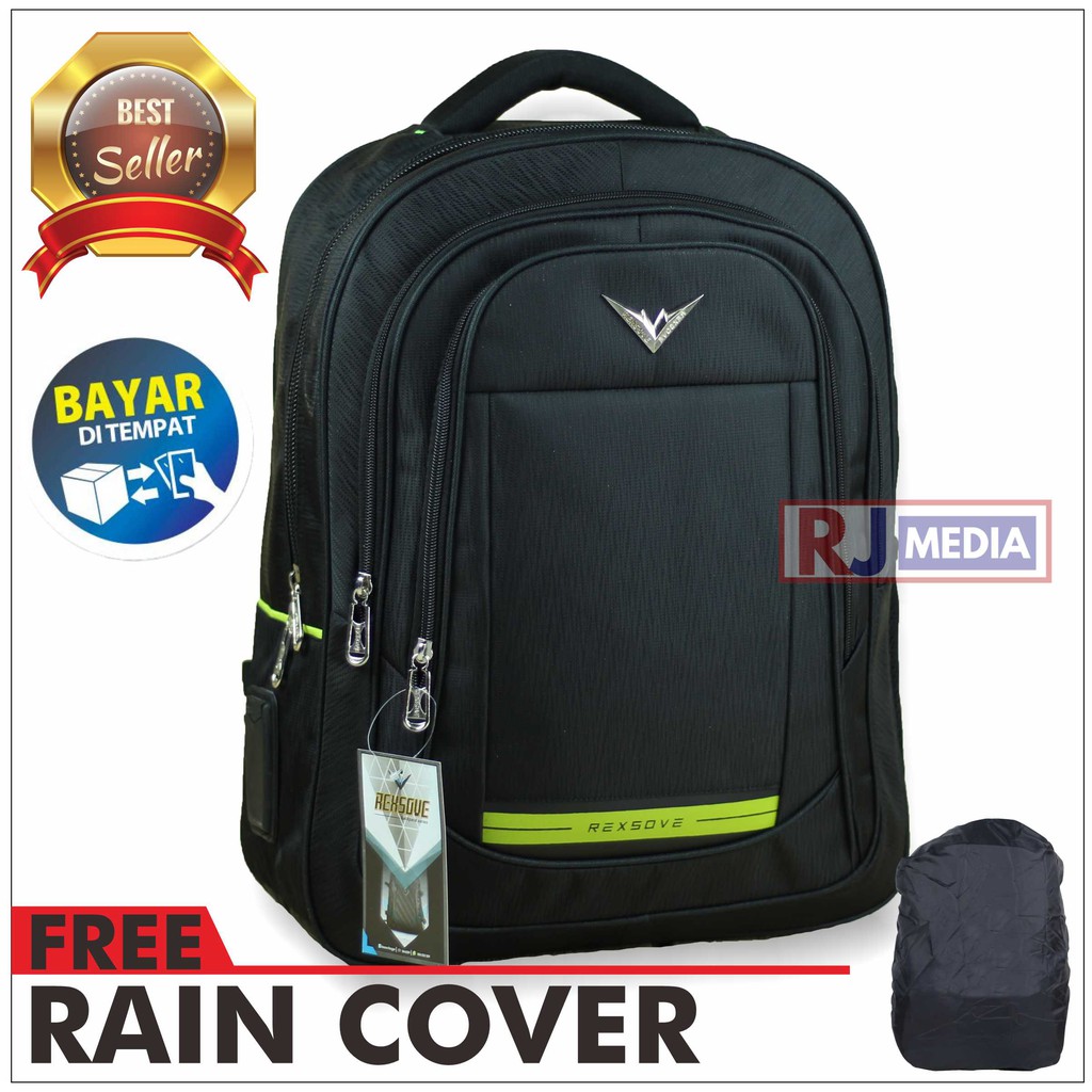 Tas Ransel Laptop REXSOVE ORIGINAL Backpack Sekolah Kuliah Formal Tebal Kuat Tas Pria Best Seller Tas Punggung Backpack SMP SMA Kuliah Kerja Dinas Seminar Bahan Tebal Awet Kuat Bagus