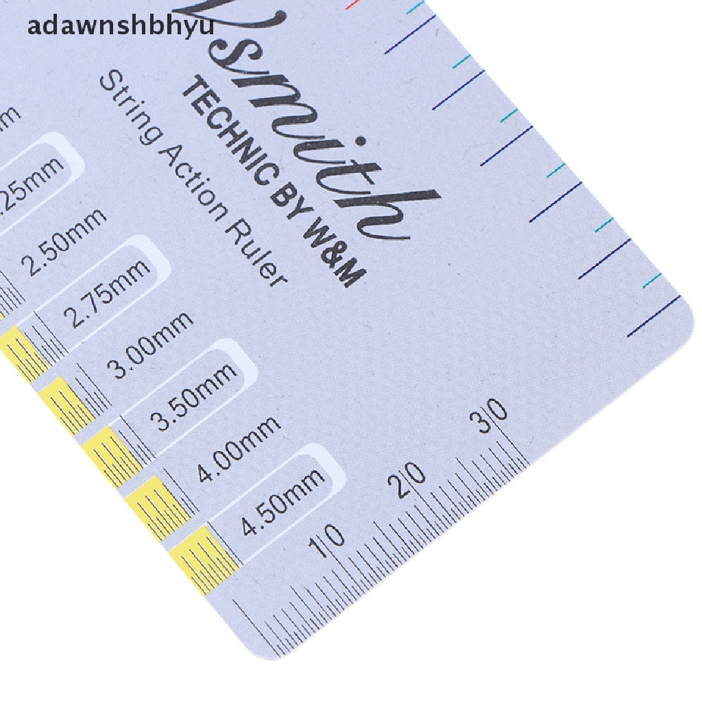 Adawnshbhyu 2pcs Gitar String Action Gauge String Pitch Ruler Alat Ukur Penggaris Gitar