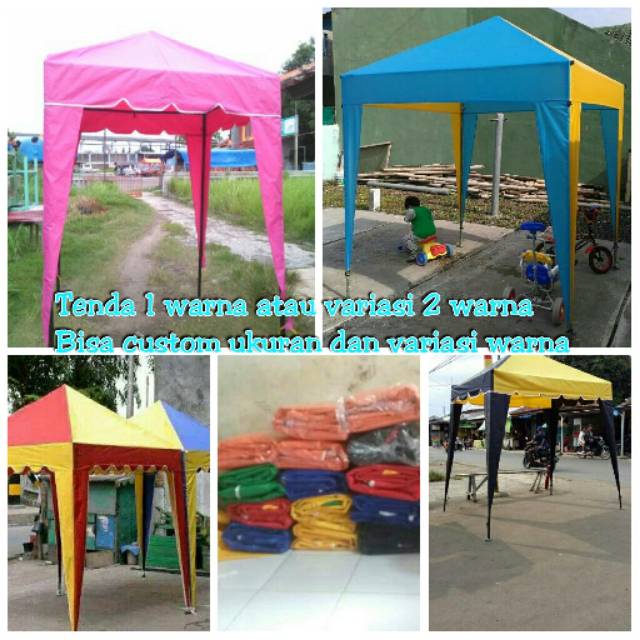 Tenda cover 1,5x2 hijau, tanpa rangka, cover tenda putih, cover tenda kuning