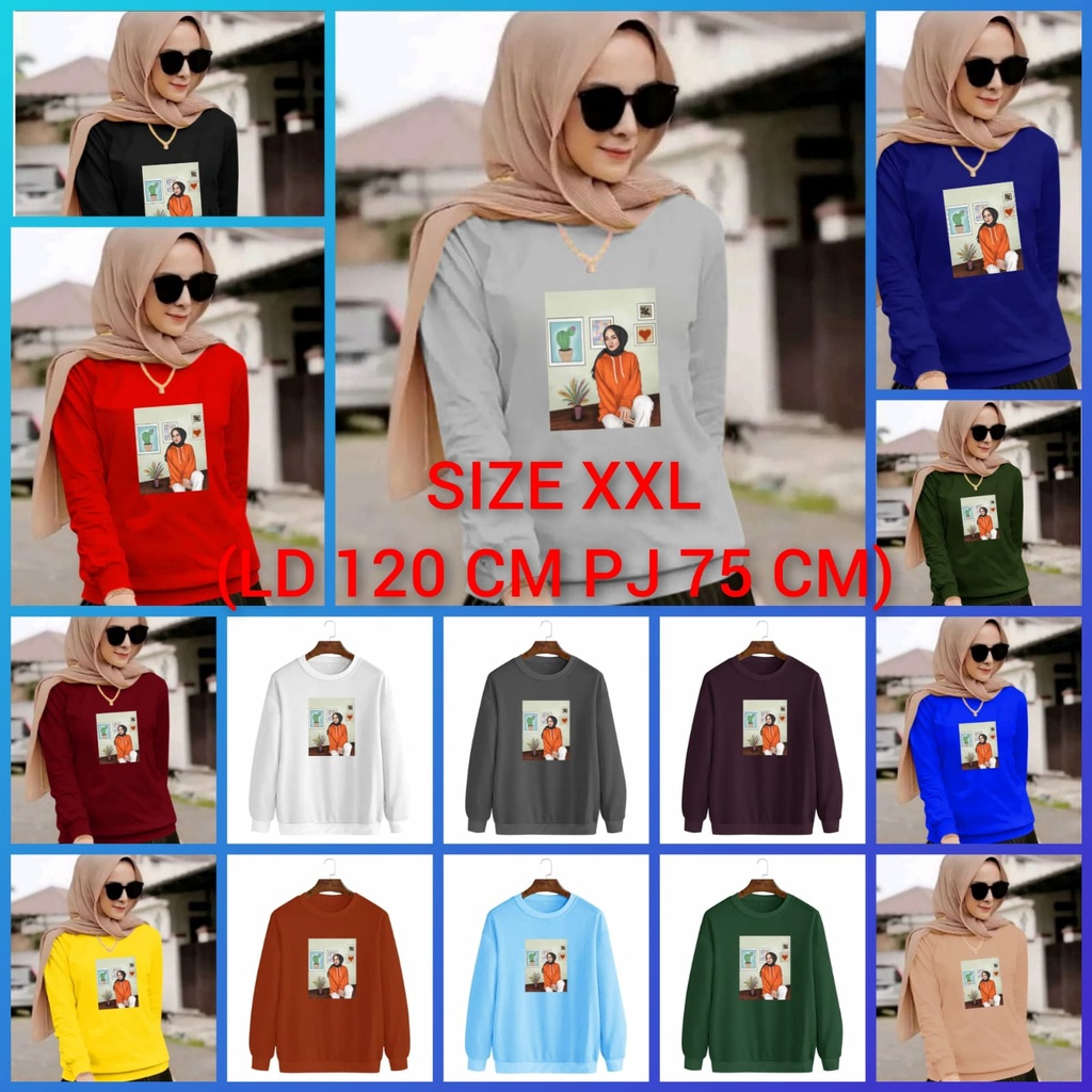 BISA COD/JHOSE/SWEATER HIJAB 2/LENGAN PANJANG/TERBARU