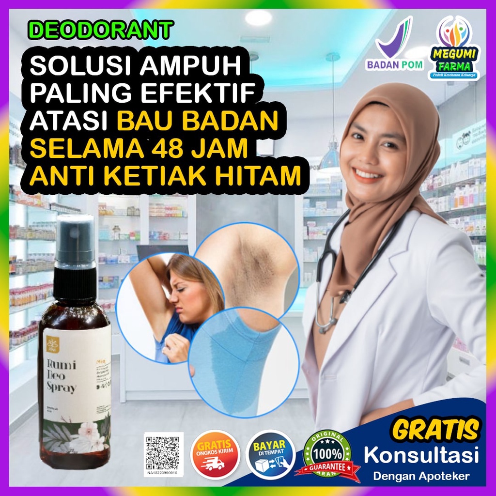 Obat Penghilang Bau Badan Ketek Ketiak Basah Hitam Anti perspirant Deodorant Deodoran Diodoran Antip