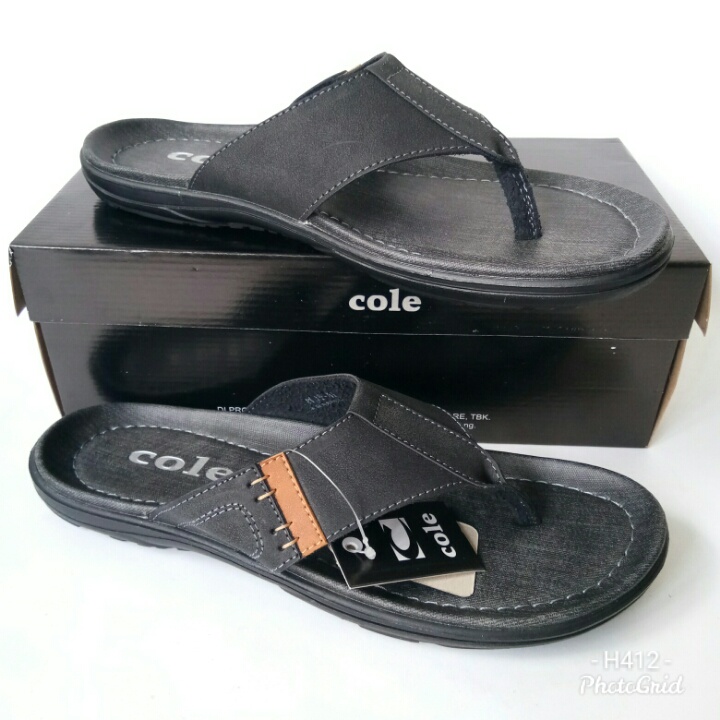 Sandal Cole Pria Kulit Jepit Slide Casual Formal Sendal Cole Original IY19CKHT54