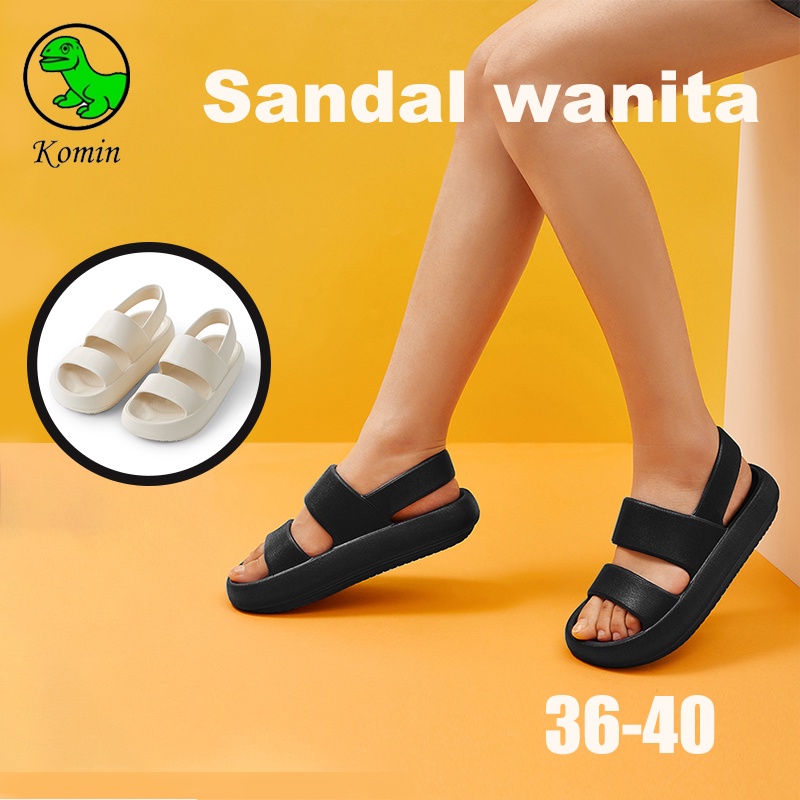 [Get Ready] Lalisa Sandal Tali Wanita EVA Sendal Santai Non-slip Sendal jelly Wanita Karet Phylon Selop Terbaru Kekinian Keren Size 36-40