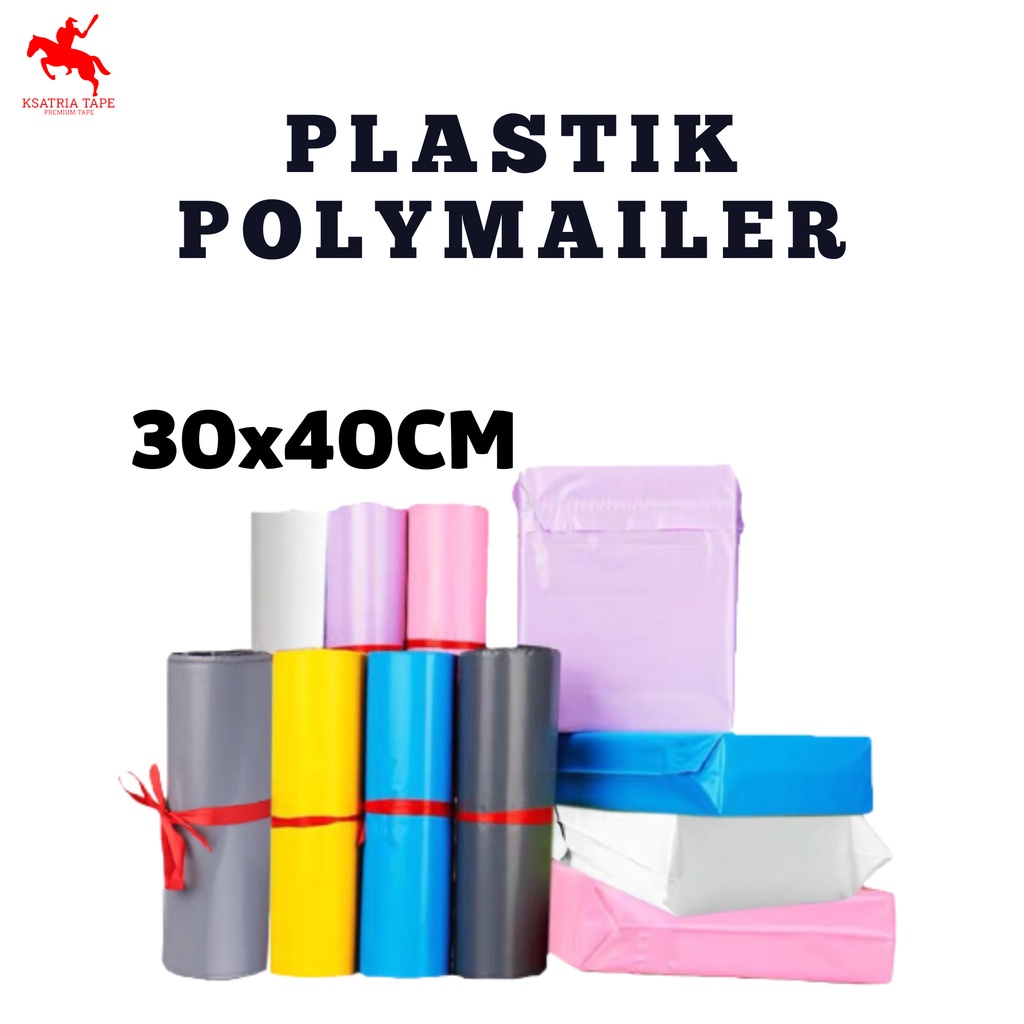 

Al PLASTIK POLYMAILER Ksatria Tape Polymailer 30x40 isi 100 Plastik Packing Kemasan/ Packing Olshop