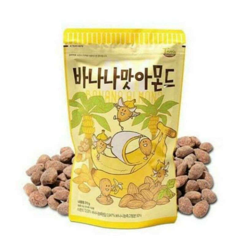 

TOM'S ALMOND BANANA 210gr / KACANG ALMOND KOREA TOM'S