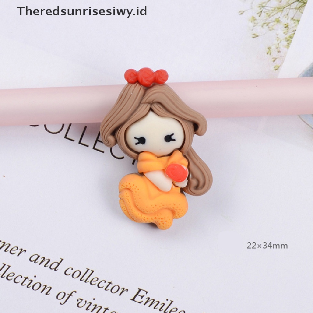 (Theredsunrisesiwy.Id) 10pcs / Set Mainan Miniatur Kartun Princess Bahan Resin Untuk Scrapbook Diy, Ada 7 Model