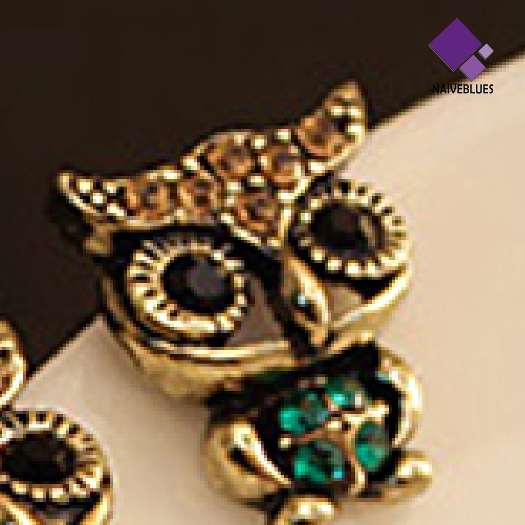 1 Pasang Anting Stud Bentuk Hewan Burung Gaya Vintage Untuk Wanita