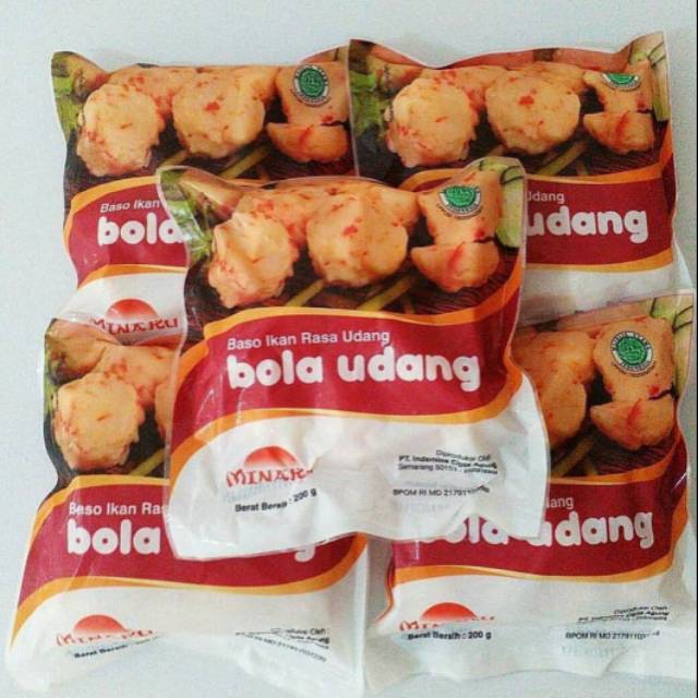 

Minaku Bola Udang 200gr Bakso Ikan Olahan Rasa Udang Minaku Frozenfood