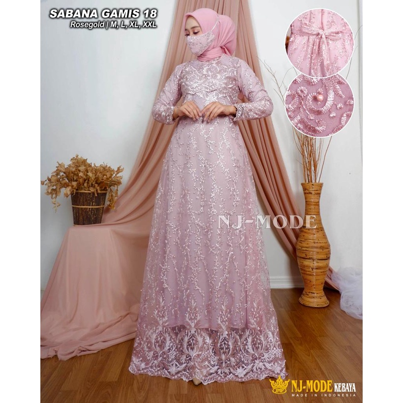 SAB&gt; GAMIS FASHION MODERN - BAJU GAMIS SABANA / GAMIS TULLE BORDIR / GAMIS PESTA &amp; KONDANGAN CANTIK