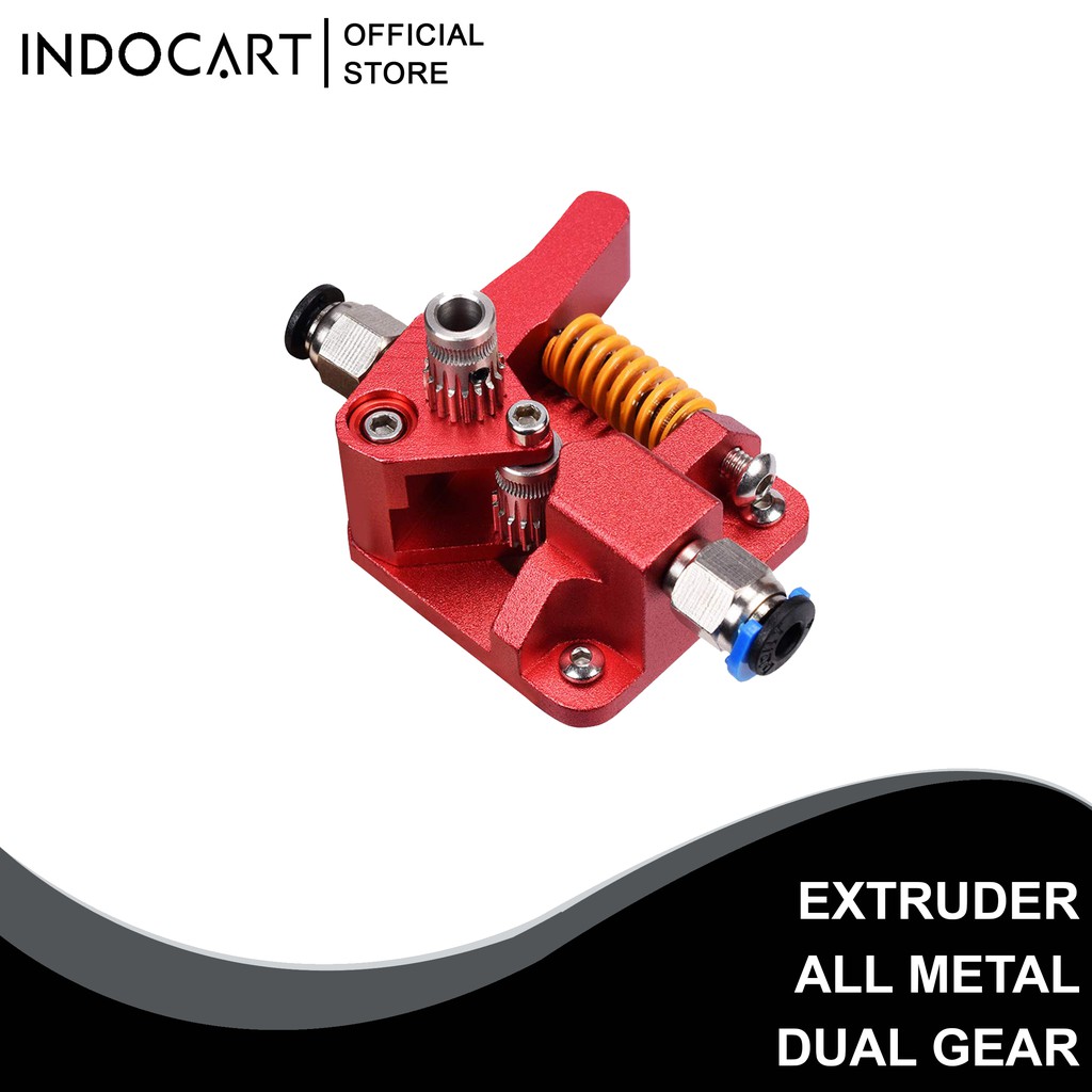 INDOCART Extruder 3D Printer Kit All Metal Dual Double Gear