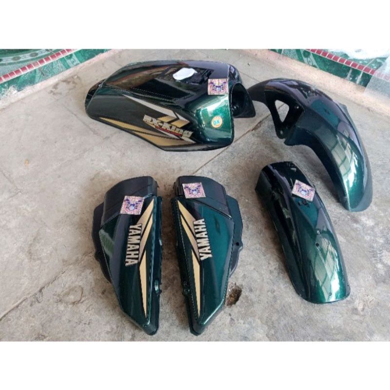 paket bodiset tangki rx king tahun 2002 warna hijau botol bahan tebal mirip original merek wilwood