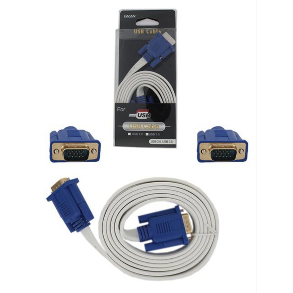 Kabel Flat VGA Gold 1.5M Eacan